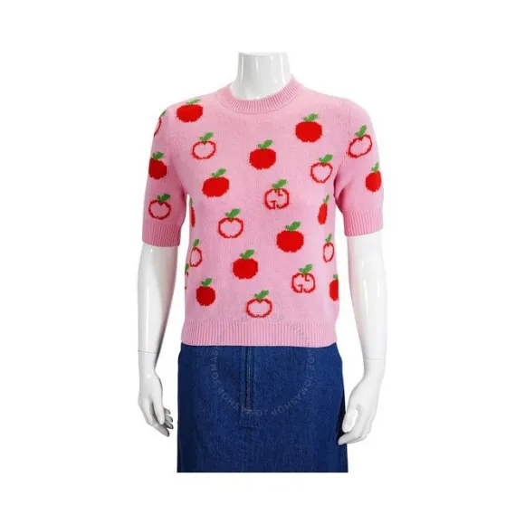 古驰/Gucci GG Apple 提花圆领套头衫 606117-XKA7I-5148