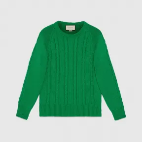 古驰/Gucci 绞花圆领棉质针织衫 614727_XKBA3_3105