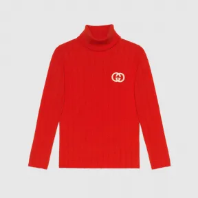 古驰/Gucci 男童（4-12岁） 儿童互扣式双G羊毛高领衫 629001-XKBHD-7209