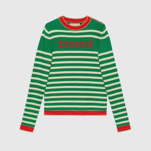 古驰/Gucci 条纹棉质针织衫 691667-XKCAP-9172