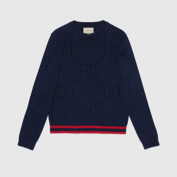 古驰/Gucci 织带针织棉质套头衫 692157-XKCBA-4668