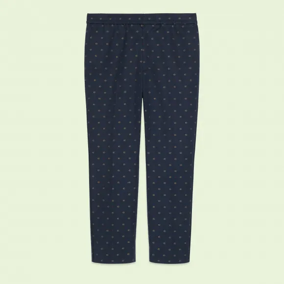 古驰/Gucci 双 G 点棉质正装裤 694596-ZAIT8-4893 