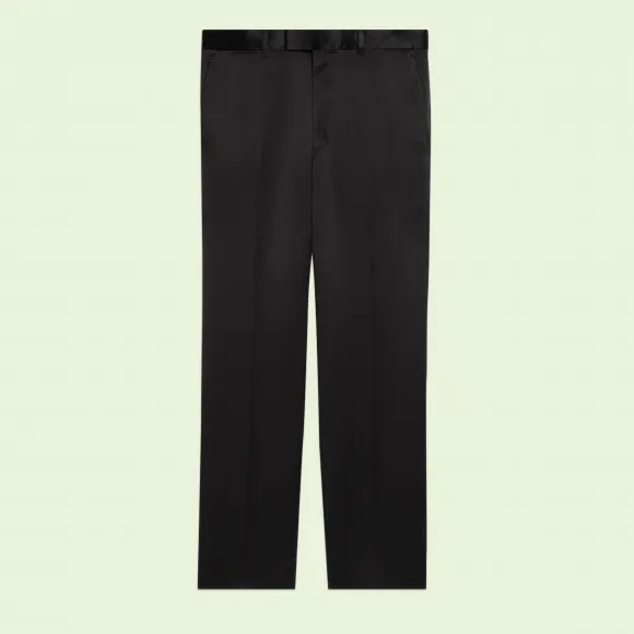 古驰/Gucci 缎面正装裤 703046-ZAIMD-1000 