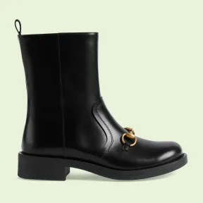 古驰/Gucci 儿童马衔扣皮靴 703560-U3D00-1000 