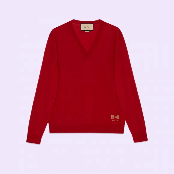 古驰/Gucci 刺绣羊毛毛衣 713566-XKCOR-6342