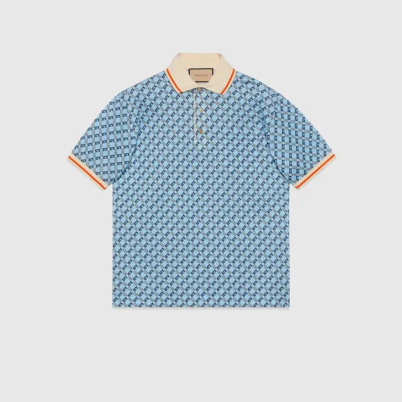 古驰/Gucci 几何图案G字母棉皮克衫 742385-XJFGF-4311