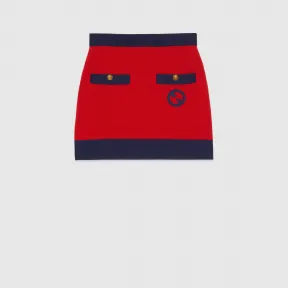 古驰/Gucci 混合棉和丝绸制成的短裙 742952-XKC76-6432