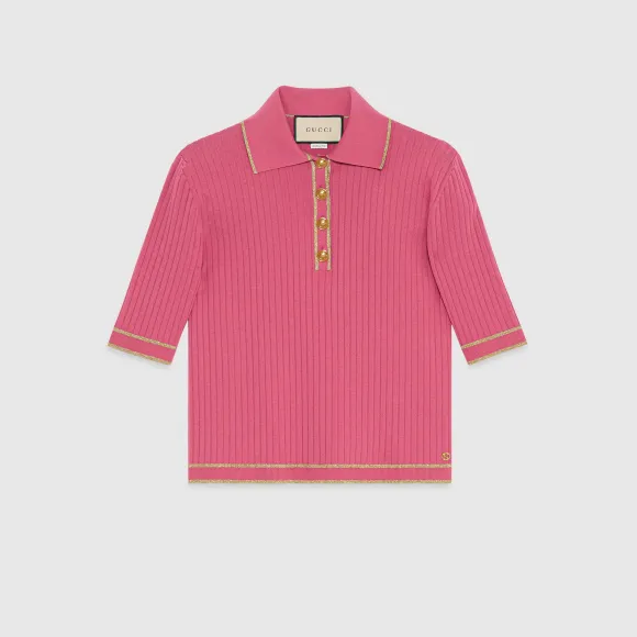 古驰/Gucci Viscose Polo 上装，带Interlocking G标志 742976-XKC78-5630