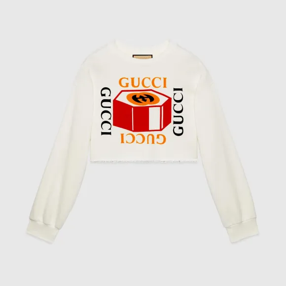 古驰/Gucci 印有Logo图案的棉质套头衫 748286-XJFNH-9095