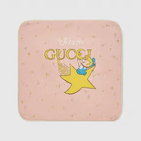古驰/Gucci 浅粉色婴儿印花棉毛混纺盖毯 751385-3KAAL-5878
