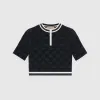 古驰/Gucci 黑色和深蓝色GG弹力提花针织衫 756991-XKDCR-1142