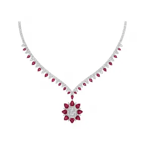 海瑞温斯顿/HarryWinston 718 Marble Marquetry红宝石和钻石项链 725573