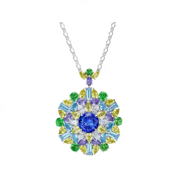 海瑞温斯顿/HarryWinston Winston Kaleidoscope坦⁠桑⁠石坠链 739391