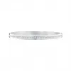 海瑞温斯顿/HarryWinston HW Logo白18K金钻石手镯 BADWRD1MHWL