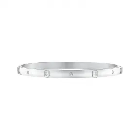 海瑞温斯顿/HarryWinston HW Logo白18K金钻石手镯 BADWRD7MHWL