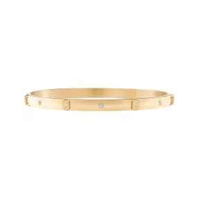 海瑞温斯顿/HarryWinston HW Logo黄18K金钻石手镯 BADYRD7MHWL
