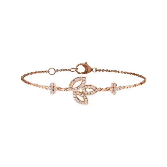 海瑞温斯顿/HarryWinston Lily Cluster玫瑰金钻石手链 BRDRSM1MLC