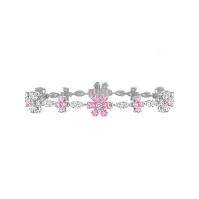 海瑞温斯顿/HarryWinston Forget-Me-Not粉色蓝宝石和钻石手链 BRPSPRFFLRFMN