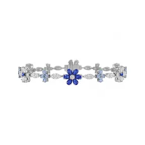 海瑞温斯顿/HarryWinston Forget-Me-Not蓝宝石和钻石手链 BRSPRFFLRFMN