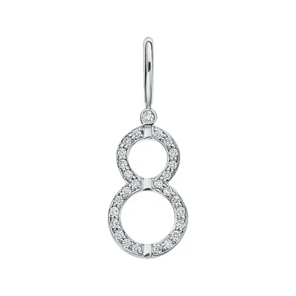 海瑞温斯顿/HarryWinston Charms Lucky Eight铂金钻石坠饰 CMDPRDOPLK8