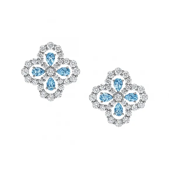 海瑞温斯顿/HarryWinston Diamond Loop海蓝宝石和钻石耳环 EAAPRPMEL4C