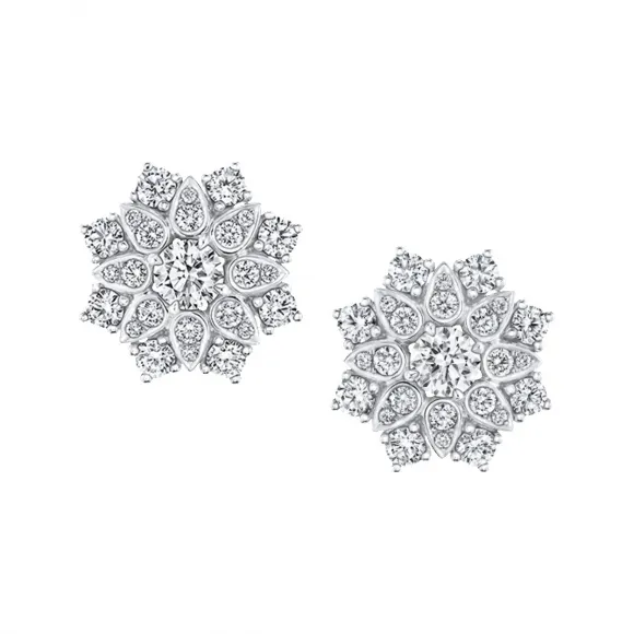 海瑞温斯顿/HarryWinston Lotus Cluster小号钻石耳环 EADPDE003LTC