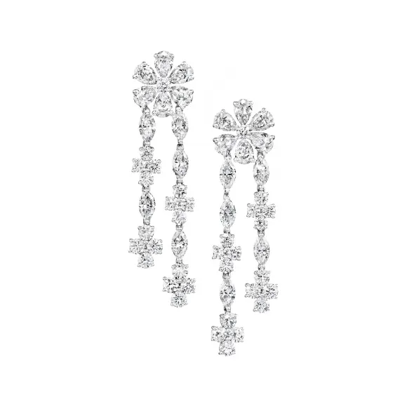 海瑞温斯顿/HarryWinston Forget-Me-Not钻滴耳环 EADPDRFLRFMN
