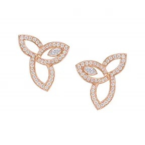 海瑞温斯顿/HarryWinston Lily Cluster玫瑰金钻石耳环 EADRMQRFLC