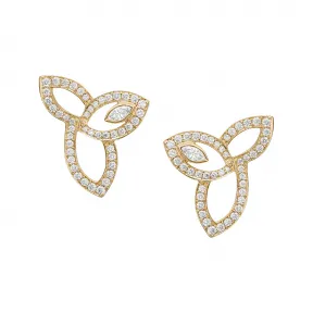 海瑞温斯顿/HarryWinston Lily Cluster黄金钻石耳环 EADYMQRFLC