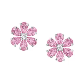海瑞温斯顿/HarryWinston Forget-Me-Not粉色蓝宝石和钻石耳环 EAPSP1MFLRFMN