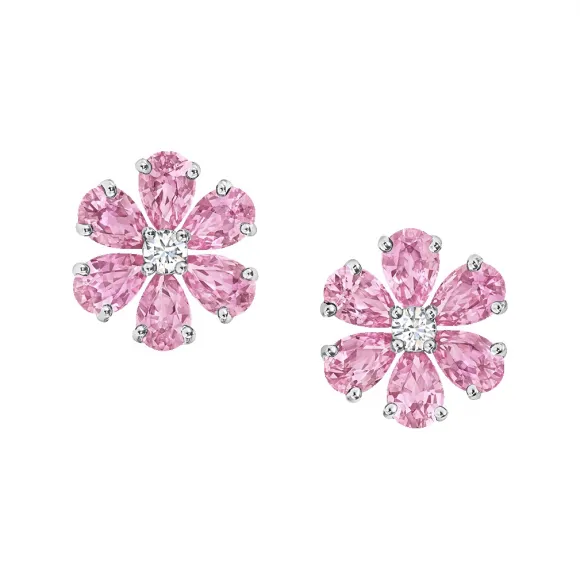 海瑞温斯顿/HarryWinston Forget-Me-Not粉色蓝宝石和钻石耳环 EAPSP1MFLRFMN