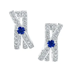 海瑞温斯顿/HarryWinston Crossover蓝宝石和钻石耳环 EASPDE2RCRO