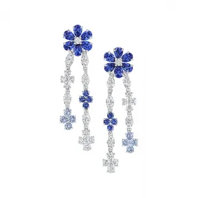 海瑞温斯顿/HarryWinston Forget-Me-Not蓝宝石钻滴耳环 EASPDRFLRFMN