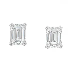 海瑞温斯顿/HarryWinston 祖母绿型切工钻石耳钉 ESDPEC010SI