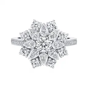 海瑞温斯顿/HarryWinston Lotus Cluster小号钻石戒指 FRDPDE003LTC