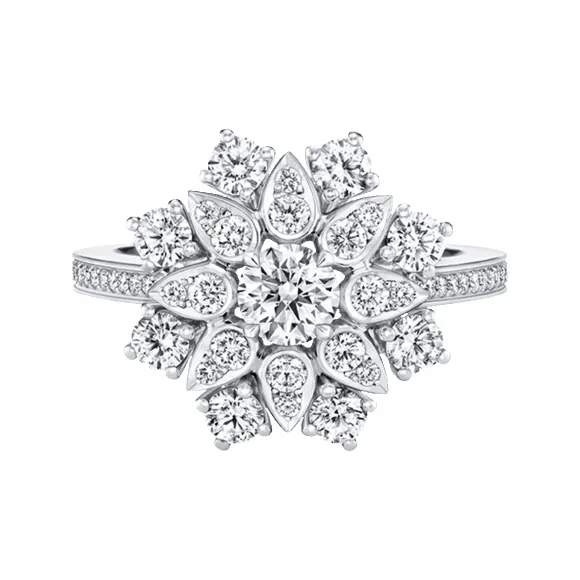 海瑞温斯顿/HarryWinston Lotus Cluster小号钻石戒指 FRDPDE003LTC