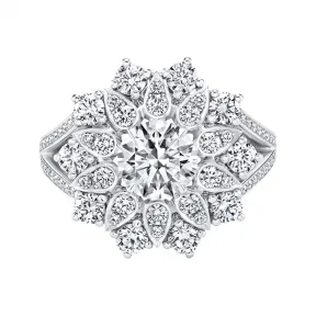 海瑞温斯顿/HarryWinston Lotus Cluster大号钻石戒指 FRDPDE010LTC