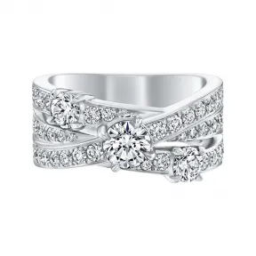 海瑞温斯顿/HarryWinston Crossover三圈钻石戒指 FRDPDE3RCRO