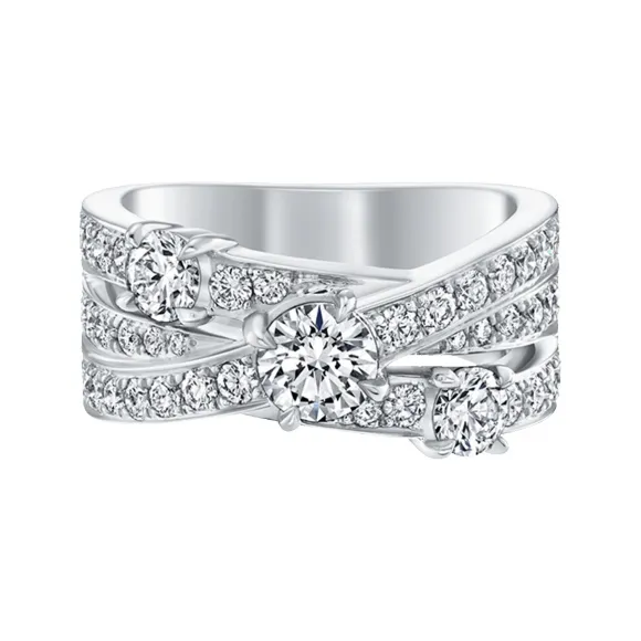 海瑞温斯顿/HarryWinston Crossover三圈钻石戒指 FRDPDE3RCRO