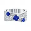 海瑞温斯顿/HarryWinston Crossover三圈蓝宝石和钻石戒指 FRSPDE3RCRO