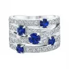 海瑞温斯顿/HarryWinston Crossover五圈蓝宝石和钻石戒指 FRSPDECRO