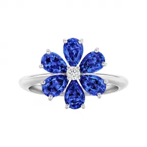 海瑞温斯顿/HarryWinston Forget-Me-Not蓝宝石和钻石戒指 FRSPRFFLRFMN