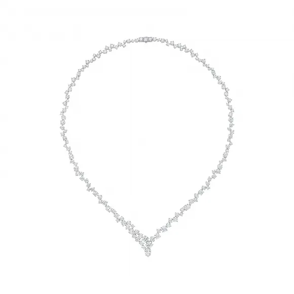 海瑞温斯顿/HarryWinston Sparkling Cluster钻石项链 NKDPCLRFSPC
