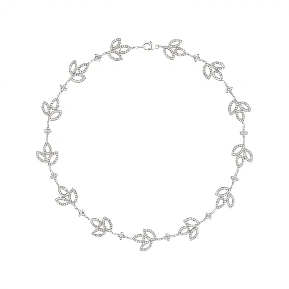 海瑞温斯顿/HarryWinston Lily Cluster铂金钻石项链 NKDPRD13MLC