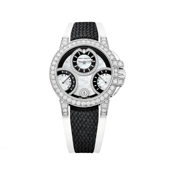 海瑞温斯顿/HarryWinston Ocean Biretrograde Black & White Automatic 36MM OCEABI36WW059