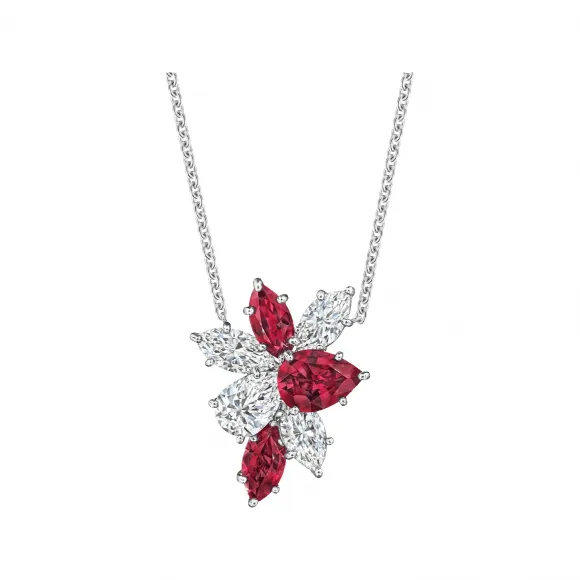 海瑞温斯顿/HarryWinston Winston Cluster红宝石和钻石坠饰 PERPCLPMWC