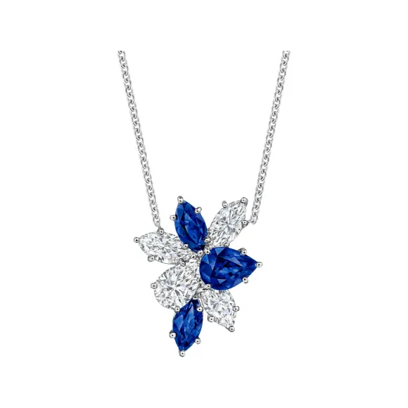 海瑞温斯顿/HarryWinston Winston Cluster蓝宝石和钻石坠饰 PESPCLPMWC