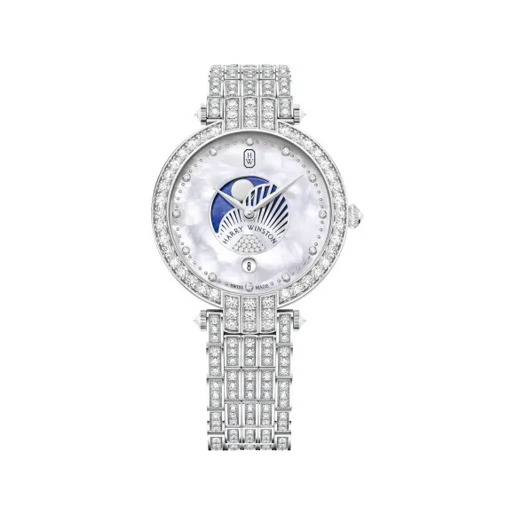 海瑞温斯顿/HarryWinston Premier Moon Phase 36MM PRNQMP36WW004