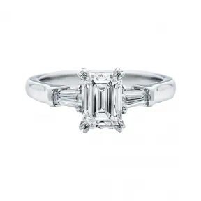 海瑞温斯顿/HarryWinston Classic Winston祖母绿型切工订婚钻戒 RGDPEC010TB