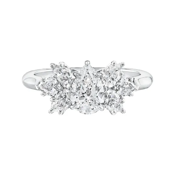 海瑞温斯顿/HarryWinston Cluster水滴形切工订婚钻戒 RGDPPS005CLU